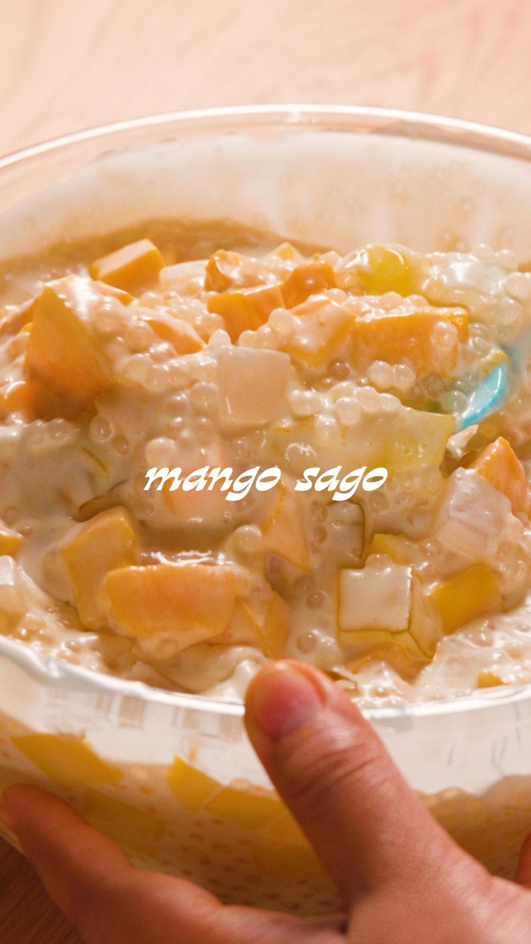 Sago di pesca e mango